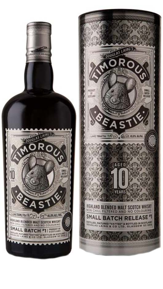 Timorous Beastie Highland 10 anni Blended Malt Scotch Whisky - 70cl - Coffret