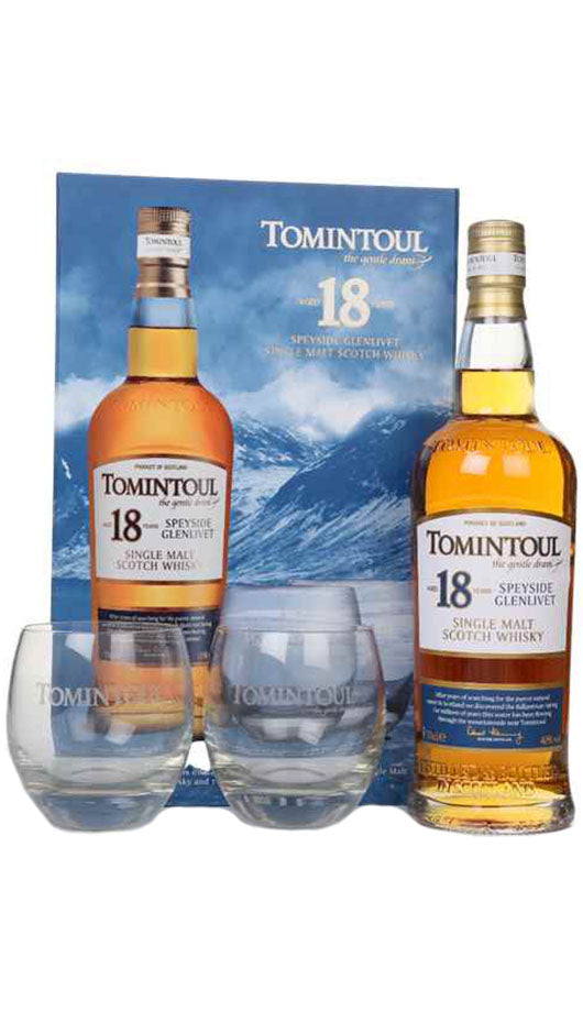 Tomintoul 18 anni + 2 Glasses - gift box - 70cl