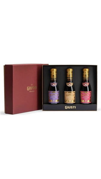 Cofanetto Misto Condimenti - Tris Balsamici Tartufo 100ml + Fico 100ml + Lampone 100ml - Giuseppe Giusti
