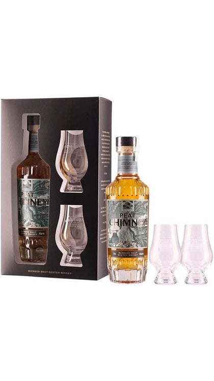 Whisky Blended Peat Chimney Glass Pack 70cl - Astucciato - Wemyss