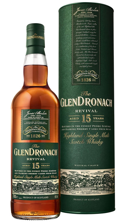 Whisky Glendronach 15 Years Revival 70cl - Tubo
