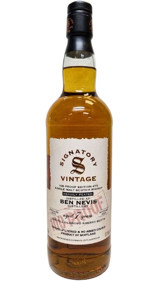 Whisky Ben Nevis Peated 2019 7 YO 100 Proof - Signatory