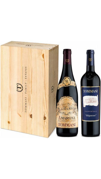 Confezione Regalo - 1 Amarone, 1 Ripasso - Cassa di Legno - Tommasi