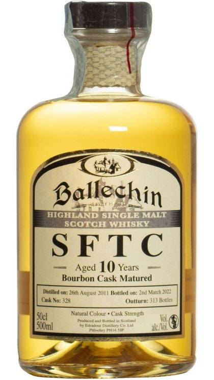 Whisky 2010 10 yo SFTC Bourbon Matured 50cl - Ballechin - Edradour