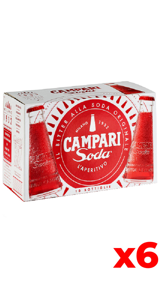 Campari Soda cl. 9.8 - Cluster da 10 Flaschen - Verpackung da 6 Cluster