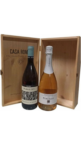 Cassa mista - 1 Manzoni Bianco, 1 Prosecco Rosé Brut - Peruzzet - Casa Roma
