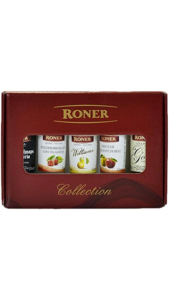 Confezione Mignon 5 x 4cl - Bauernschnaps, Grappa Gold, Williams, Obstler, Waldhimbeergeist - Roner
