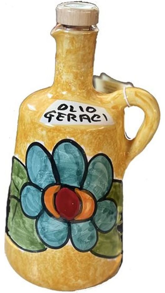 Nocellara del Belice Olio Extra Vergine Oliva - 500ml - Ceramica Fiore - Geraci