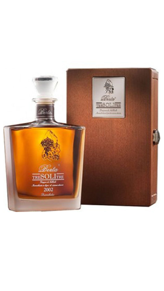 Grappa Berta Riserva Tre Soli Tre 2014 70cl - Wood Case