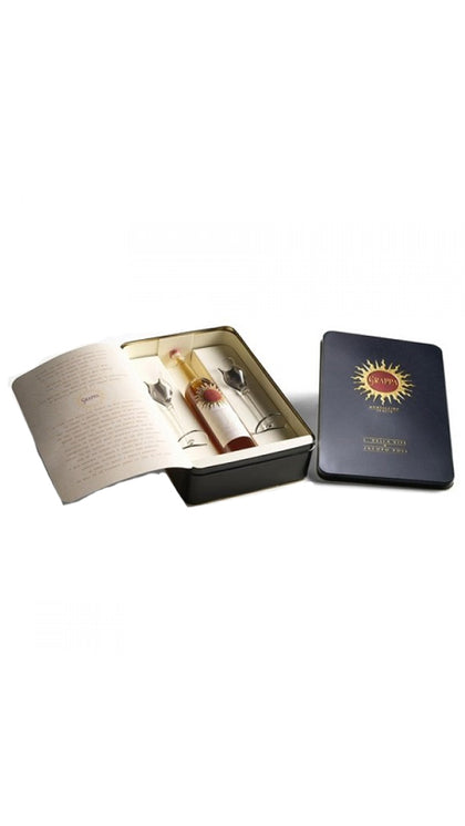 Grappa Frescobaldi Invecchiata 50cl Latta +Verres
