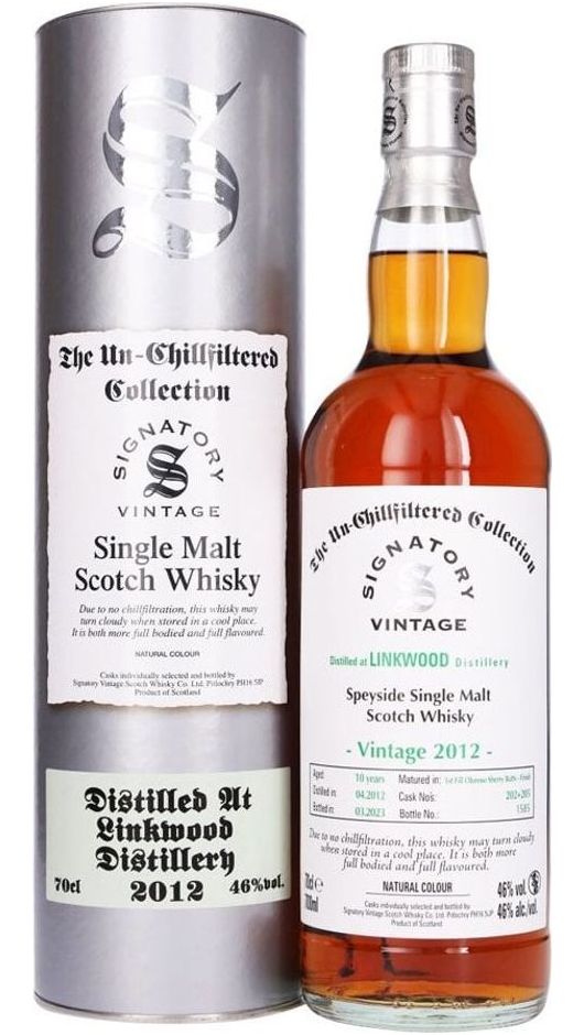 Whisky Linkwood 2012 12 yo 1st Fill Oloroso Unchillfiltered 70cl - Signatory
