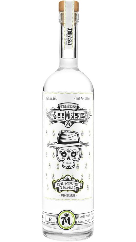 Mezcal Ensamble Espadin Tepeztate Alambique De Cobre 70cl - Los Siete Misterios