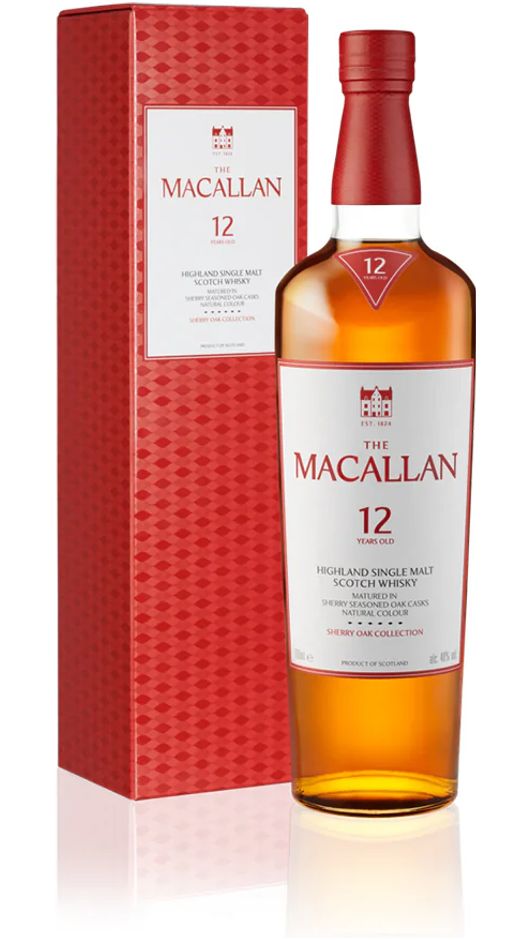 Whisky Macallan 12Y Sherry Oak Cask 70cl - Giftbox