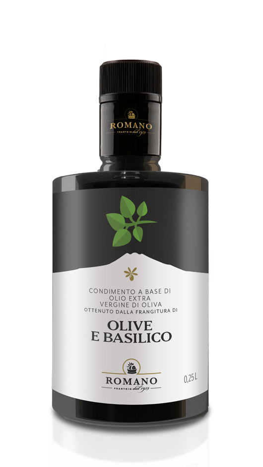 Olio Extravergine di Oliva - Basilico 250ml - Frantoio Romano