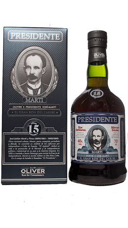 Rhum Oliver'S Presidente Marti 15Y Solera 70cl - Geschenkbox