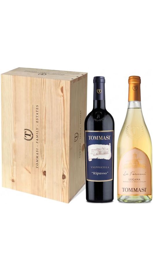 Confezione Regalo - 1 Lugana, 1 Ripasso - Cassa di Legno - Tommasi