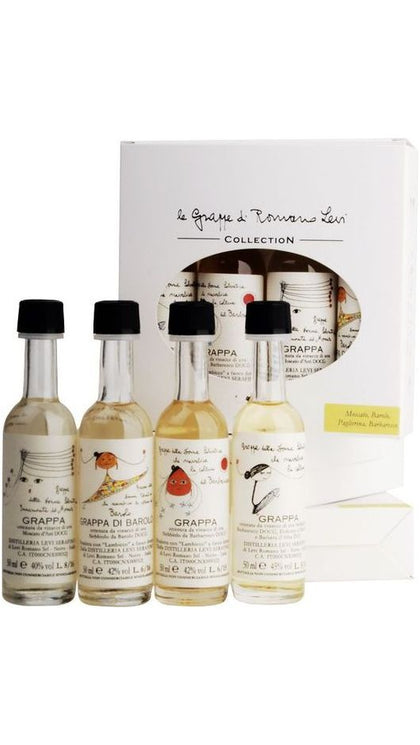 Le Grappe di Romano Levi Kollektion 5cl - Packung mit 4 Flaschen - Romano Levi