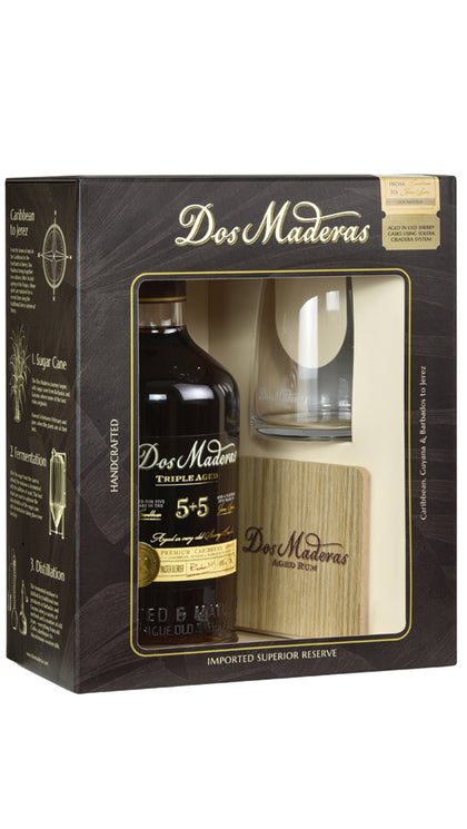 Dos Maderas Triple Aged 5+5 años - Special pack con 1 bicchiere + 1 sottobicchiere - Williams & Humbert