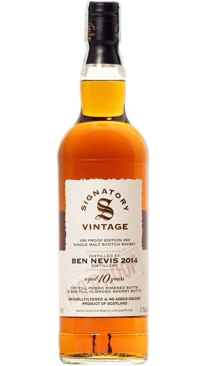 Whisky Ben Nevis 2014 10 yo 100 Proof 70cl - Signatory