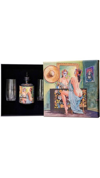 Luxury Box Con Cover Quadro + 1 Tequila Blanco La7Vidas J. Rose 70cl + 2 Bicchieri