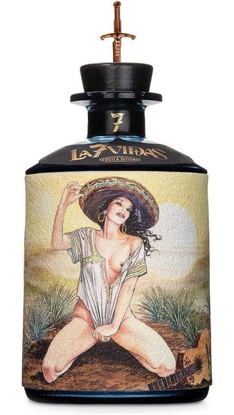 Luxury Box Con Cover Quadro + 1 Tequila Reposado La7Vidas J. Rose 70cl + 2 Bicchieri