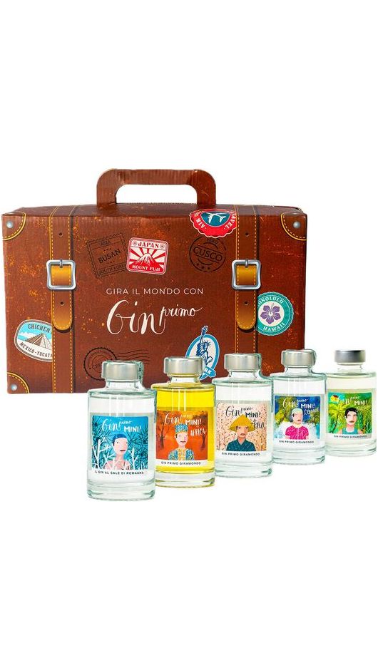 Box Gin Primo Valigetta Giramondo - 5 Gin da 10cl - Premiata Officina Lugaresi