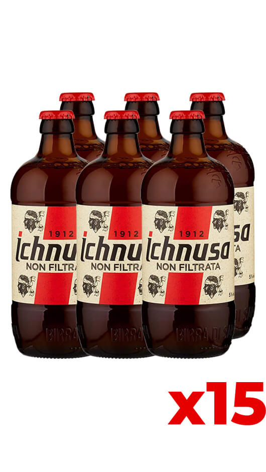 Ichnusa Non Filtrata 50cl - Cassa da 15 bottiglie Bottle of Italy