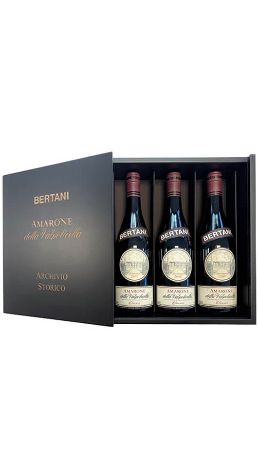 Cofanetto Regalo - Amarone della Valpolicella Archivio Storico - 2009  2010 2011 - Bertani Bottle of Italy