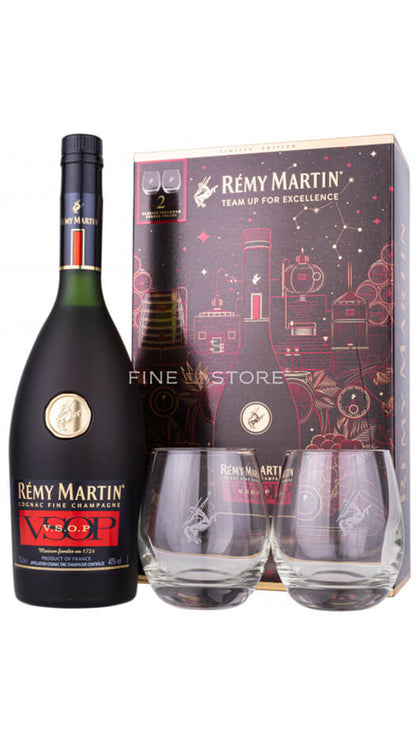 Cognac Remy Martin VSOP 70cl - Box con 2 Bicchieri Omaggio