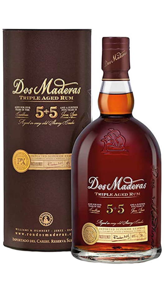 Dos Maderas Rum 5+5 Anos Triple Aged 70cl - Williams & Humbert Bottle of Italy