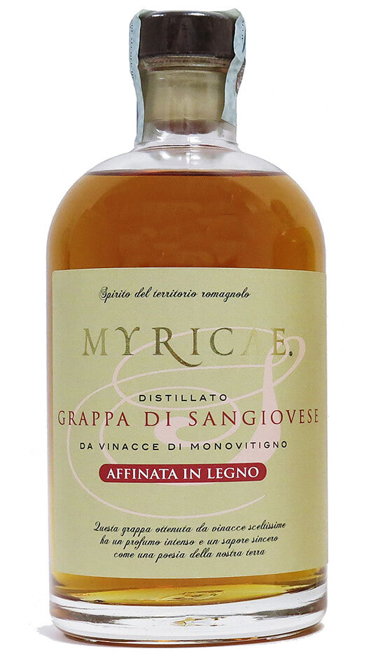 Grappa Myricae Sangiovese Barricata - 50cl Bottle of Italy