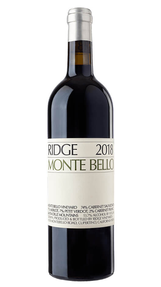 Monte Bello Cabernet 2018 - Ridge Vineyards Bottle of Italy