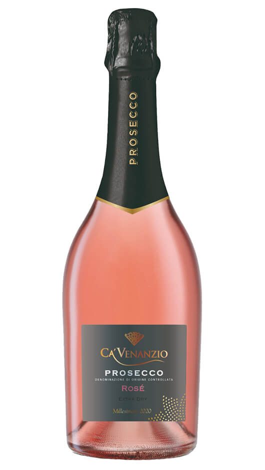 Prosecco Doc Rosé Extra Dry - Cà Venanzio Bottle of Italy