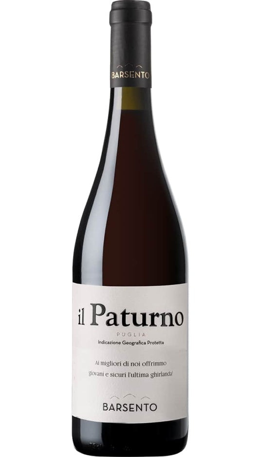 - 2019 Paturno - Primitivo Barsento Il | Rosso IGP in Bottle of Purezza Italy Puglia