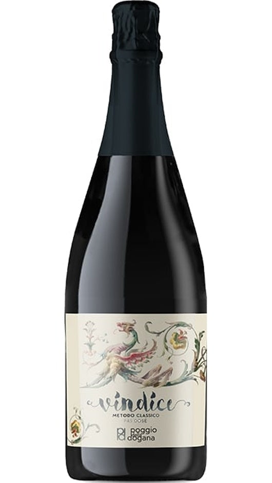 Spumante Metodo Classico v.s.q. Pas Dosè - Vindice - Poggio della Dogana Bottle of Italy