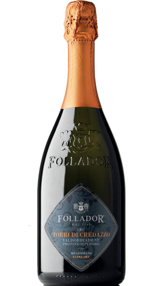 Valdobbiadene Prosecco Superiore DOCG Extra Brut Cru Torri di Credazzo - Follador Bottle of Italy