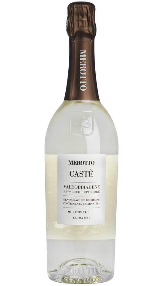 Valdobbiadene Prosecco Sup. DOCG Extra Dry Millesimato - Castè - Merotto Bottle of Italy