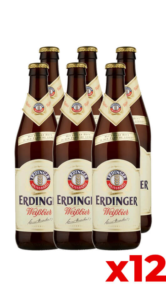 Erdinger Hefe Weissbier 50cl - Cassa da 12 bot. Bottle of Italy