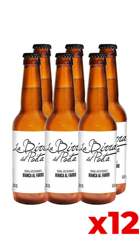 La Birra del Poeta - Bianca al Farro 33cl - Cassa da 12 bot. Bottle of Italy