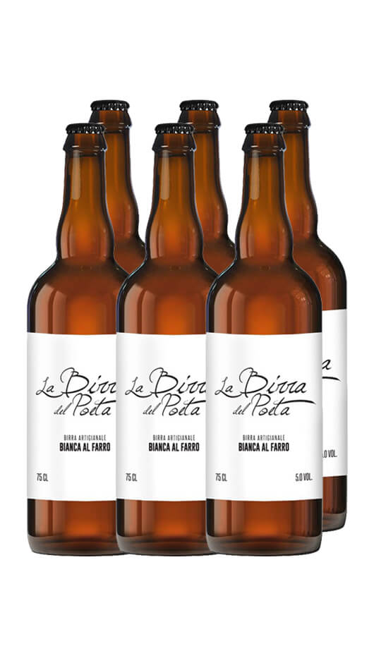 La Birra del Poeta - Bianca al Farro 75cl - Cassa da 6 bot. Bottle of Italy