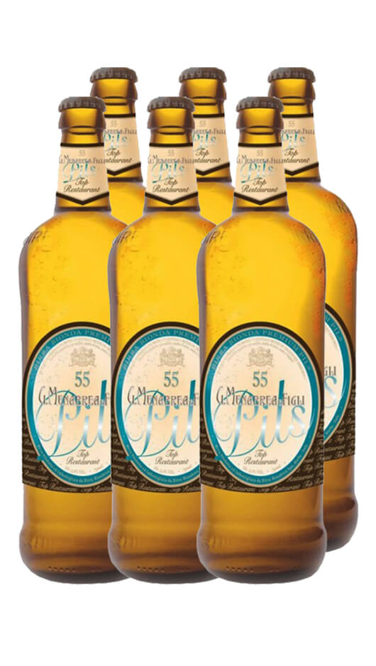 Menabrea 55 Pils 75cl - Cassa da 6 Bott. Bottle of Italy