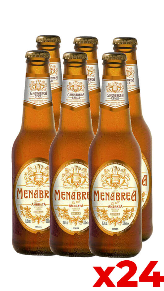 Menabrea Ambrata 33cl - Cassa da 24 bot. Bottle of Italy