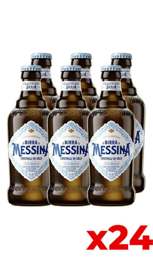 Birra Messina Cristalli Di Sale Da 24 x 33cl + Amica Chips Pepper & Lime  Alfredo's 3 x 150gr