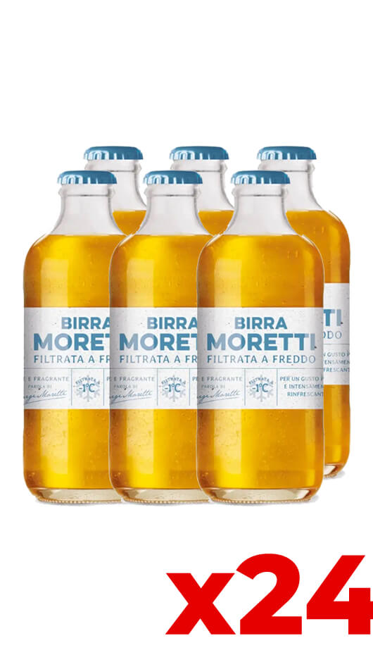 Moretti Filtrata a Freddo 30cl - Cassa da 24 bott. Bottle of Italy