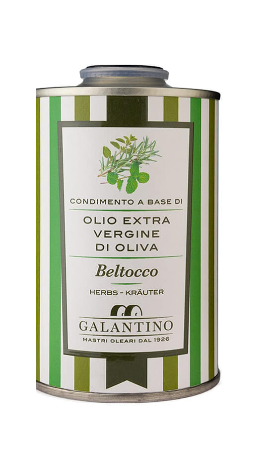 Natives Olivenöl Extra 250ml - Beltocco mit Aromatischen Kräutern - Galantino